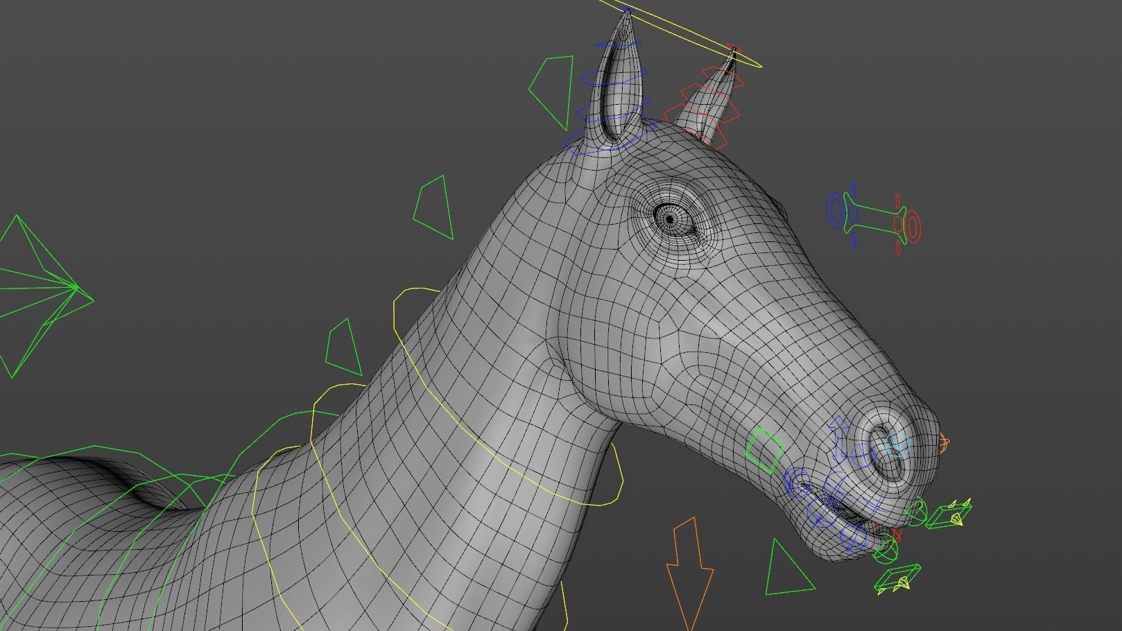 Rigged and Animated Stallion 3D model_21