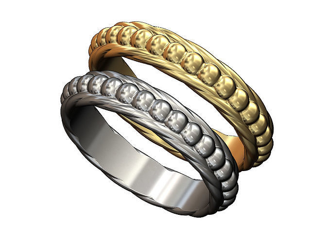 Twisted rope bubble band 3D print model