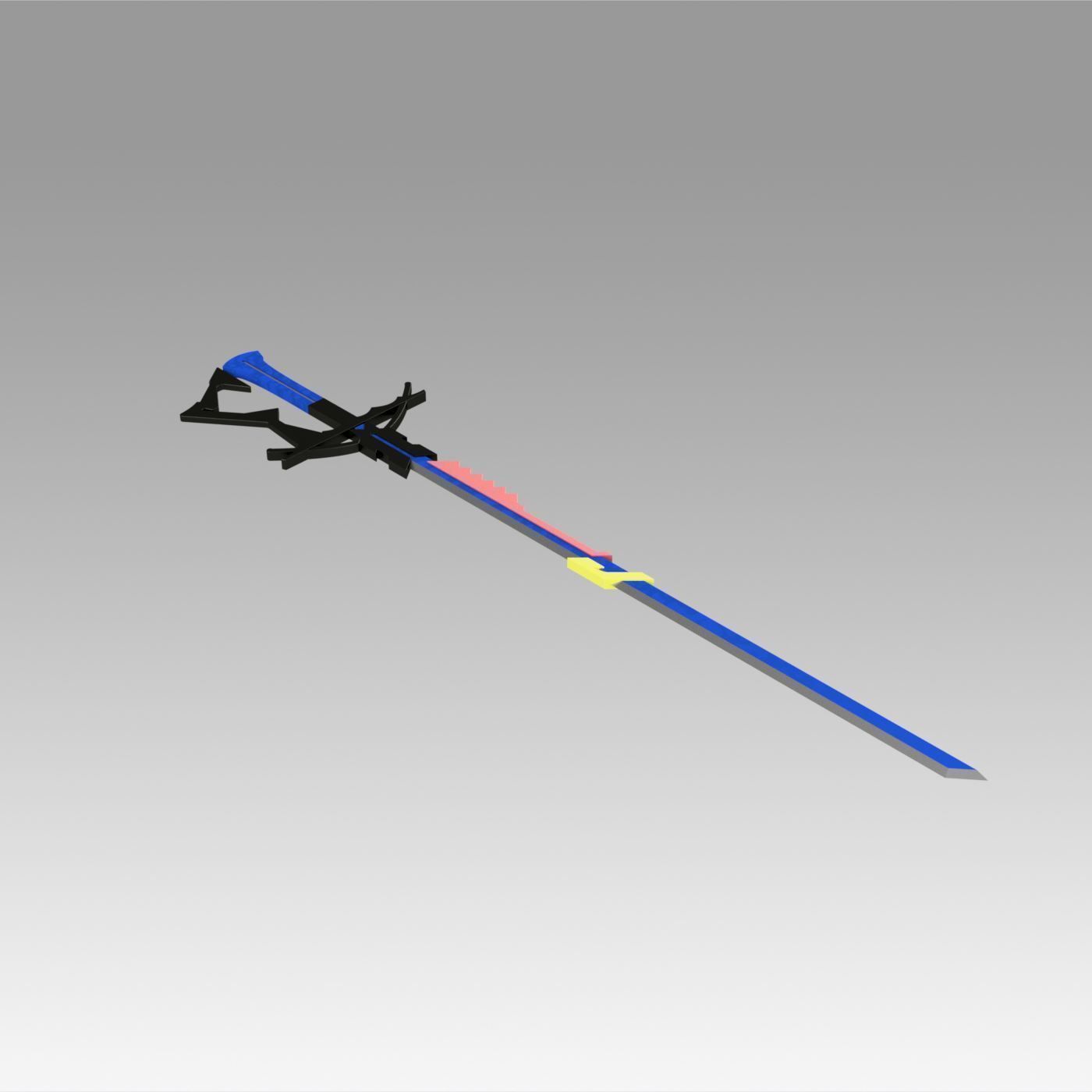 Arknights Astesia Epoque Sword Cosplay Weapon Prop 3D print model_4