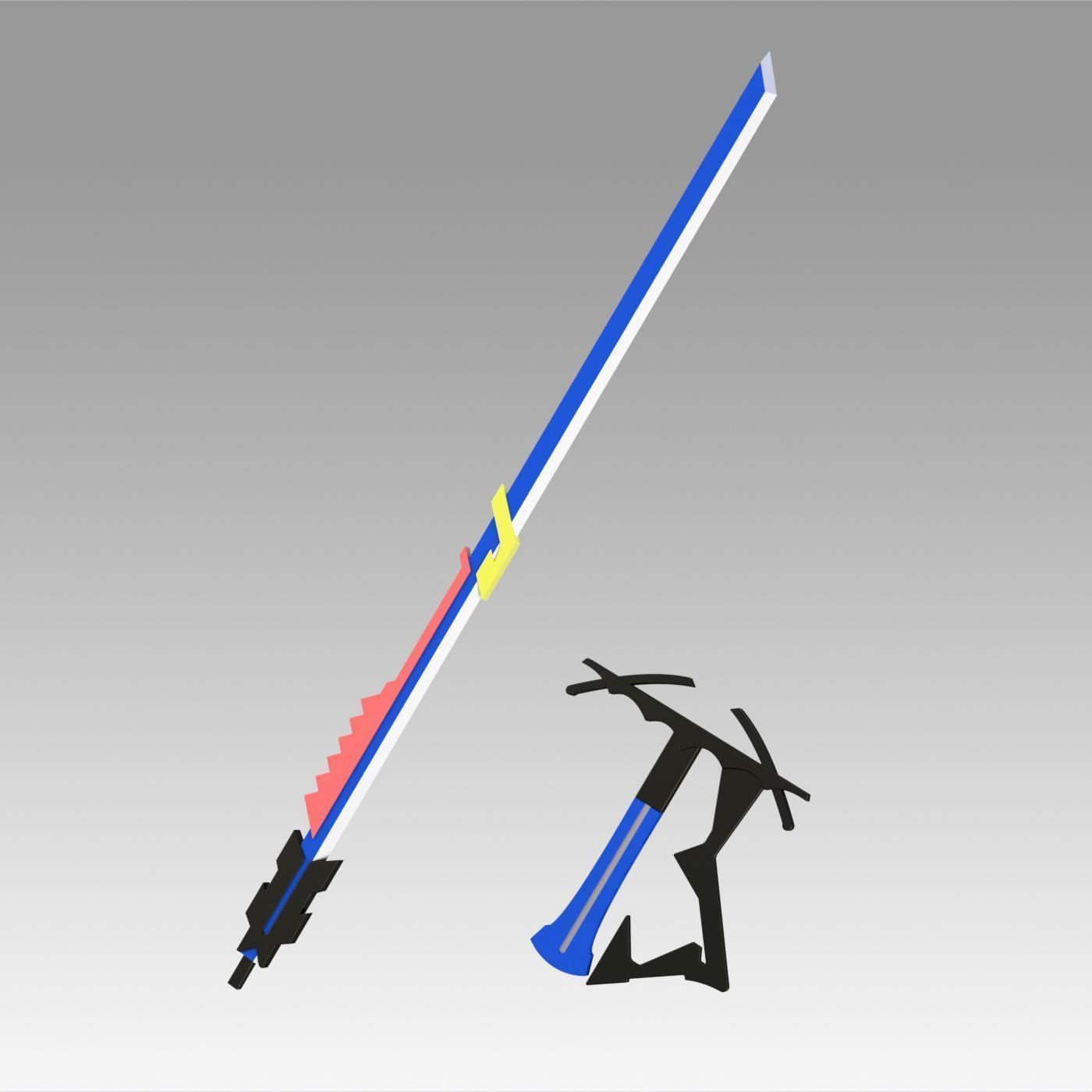Arknights Astesia Epoque Sword Cosplay Weapon Prop 3D print model_10