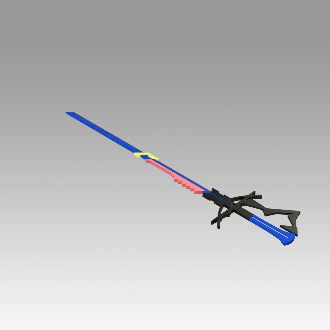 Arknights Astesia Epoque Sword Cosplay Weapon Prop 3D print model_8