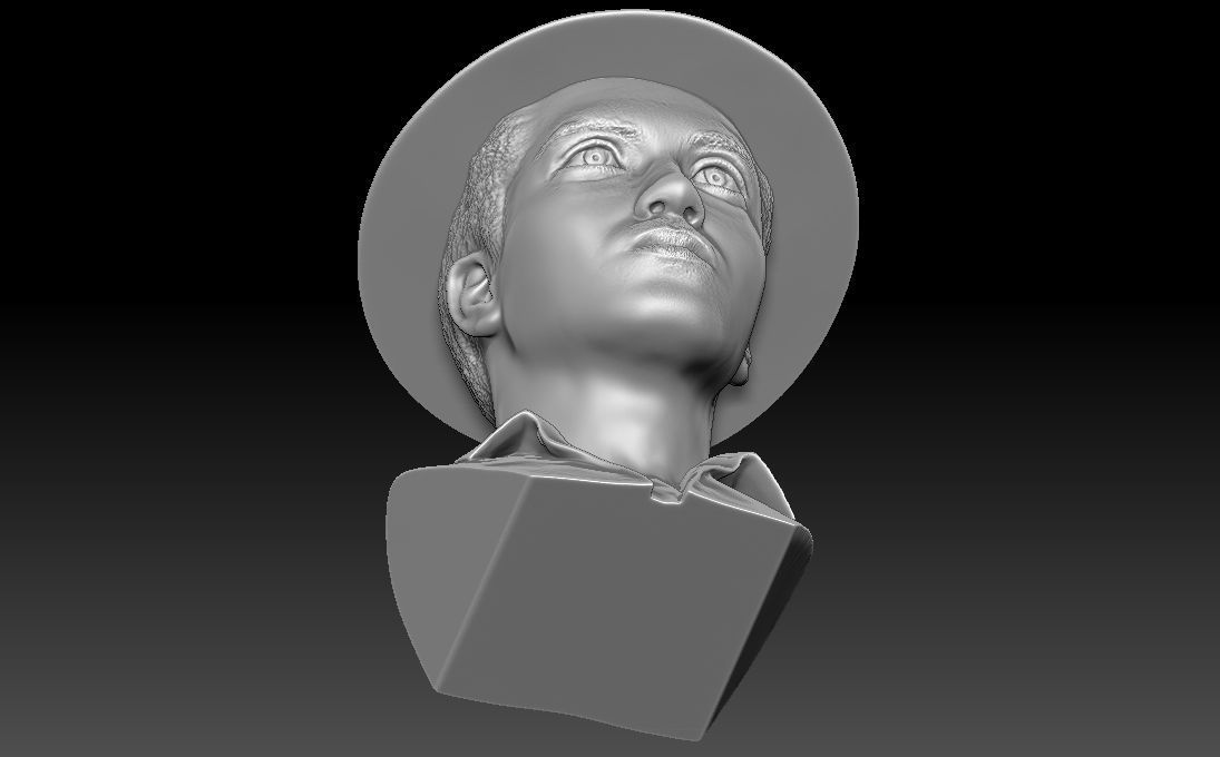 Bruno Mars bust 3D printing ready stl obj formats 3D print model_20