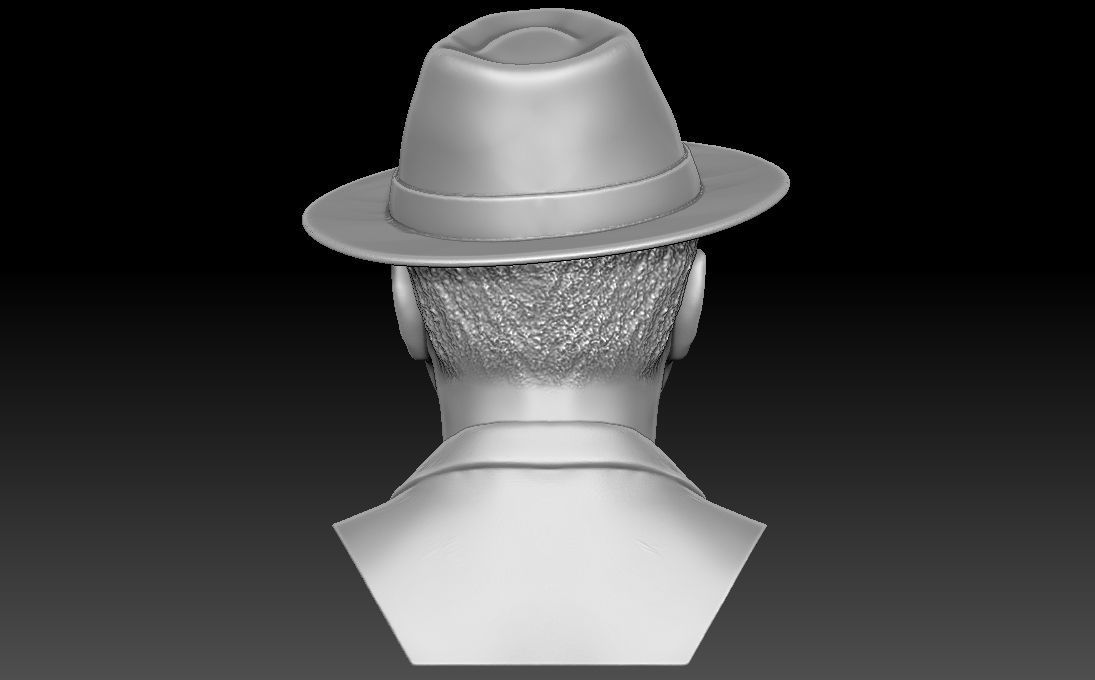 Bruno Mars bust 3D printing ready stl obj formats 3D print model_6