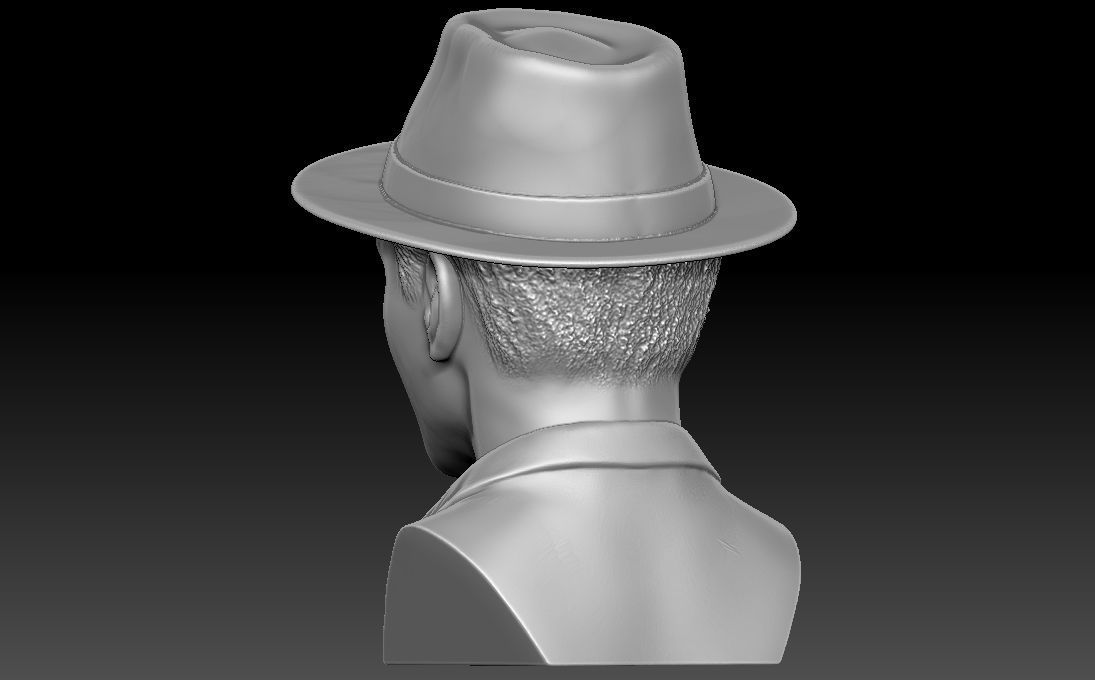 Bruno Mars bust 3D printing ready stl obj formats 3D print model_5