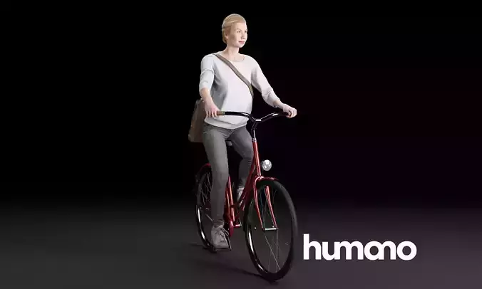 Humano Biking Woman 0704 3D model