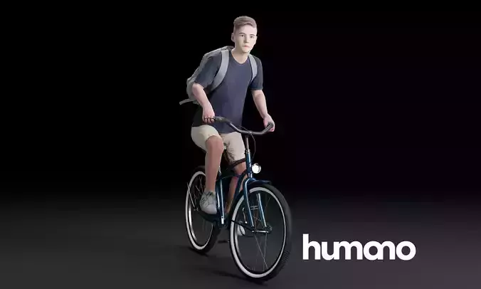 Humano Biking Boy 0706 3D model