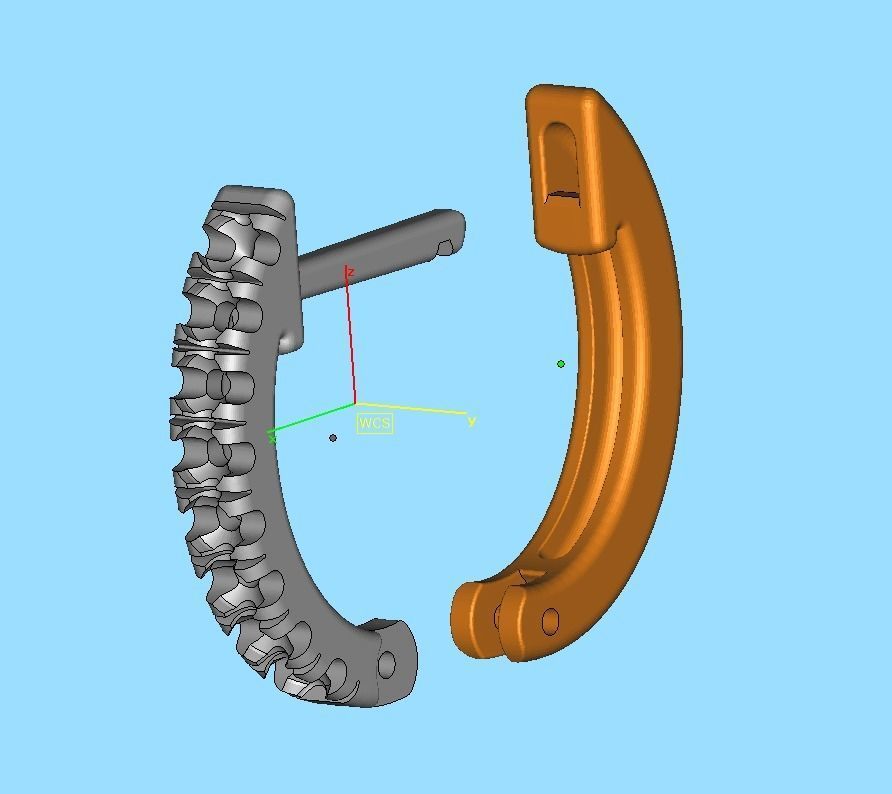 Small Hoop Earrings 11mm Oval Shape French Pave Setting 3D print model_17