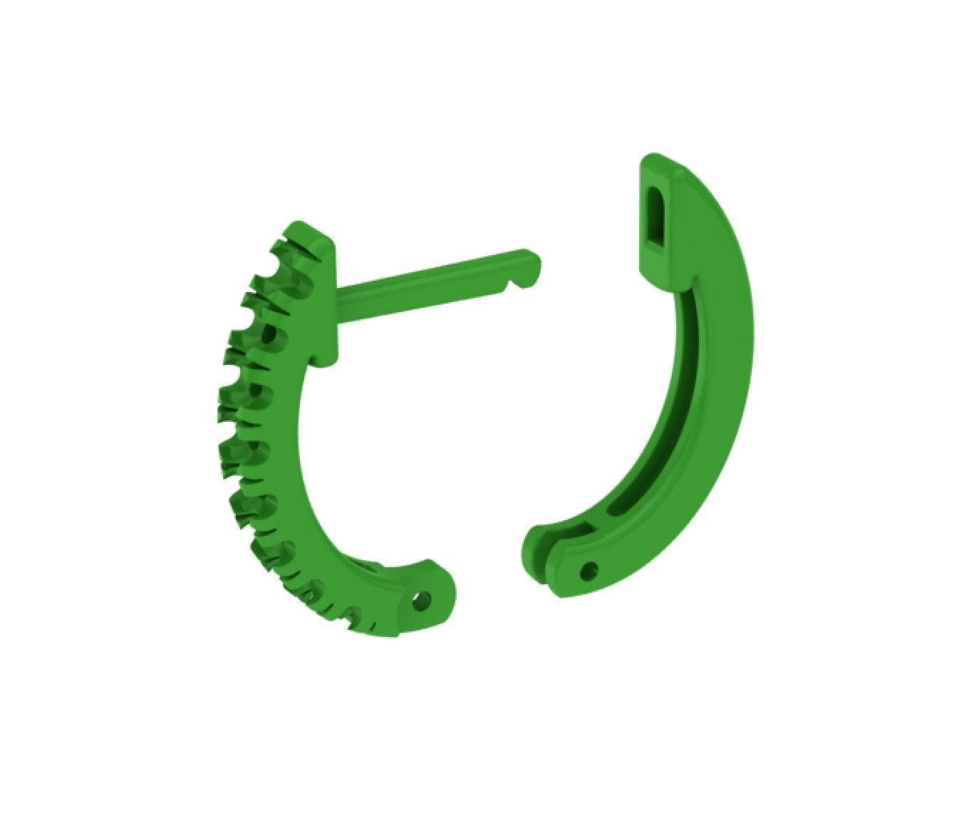 Small Hoop Earrings 11mm Oval Shape French Pave Setting 3D print model_18