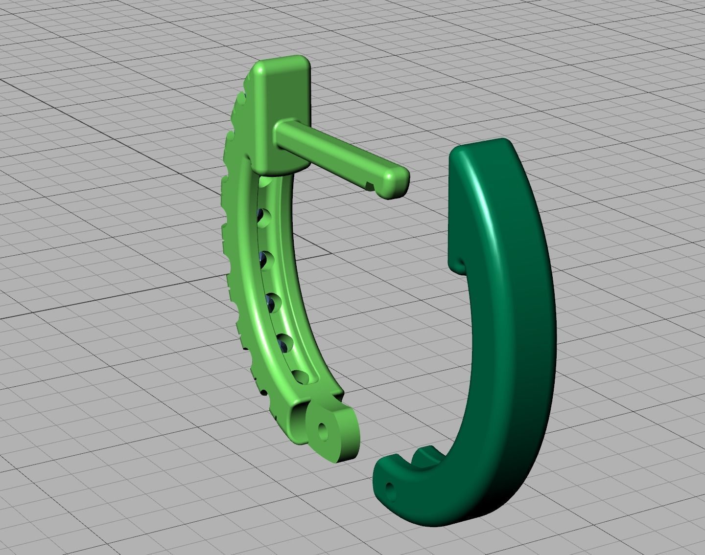 Small Hoop Earrings 11mm Oval Shape French Pave Setting 3D print model_14