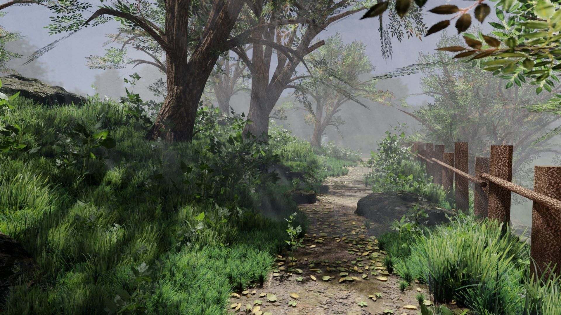 Forest path Scene 3D model_1