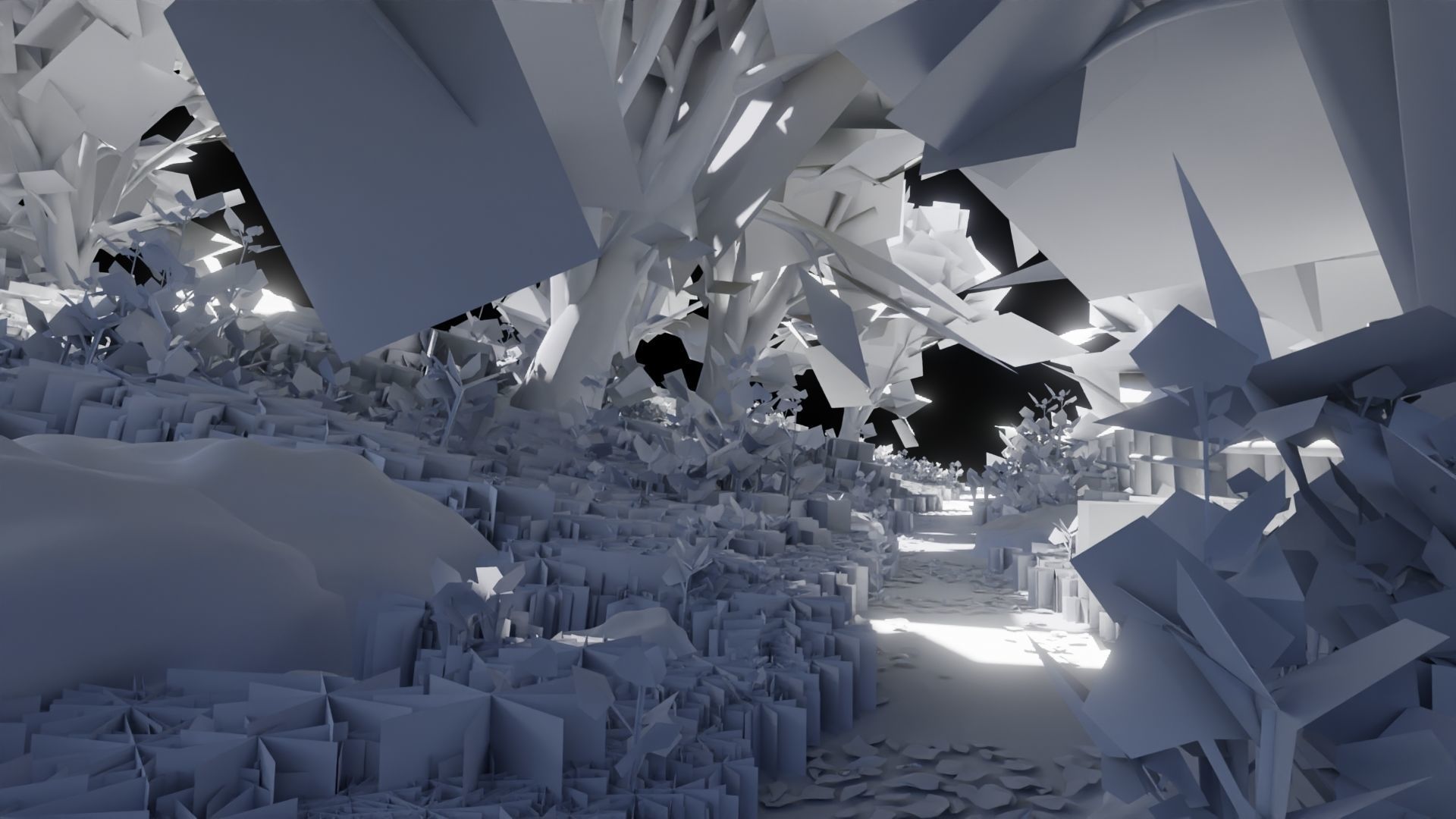 Forest path Scene 3D model_9