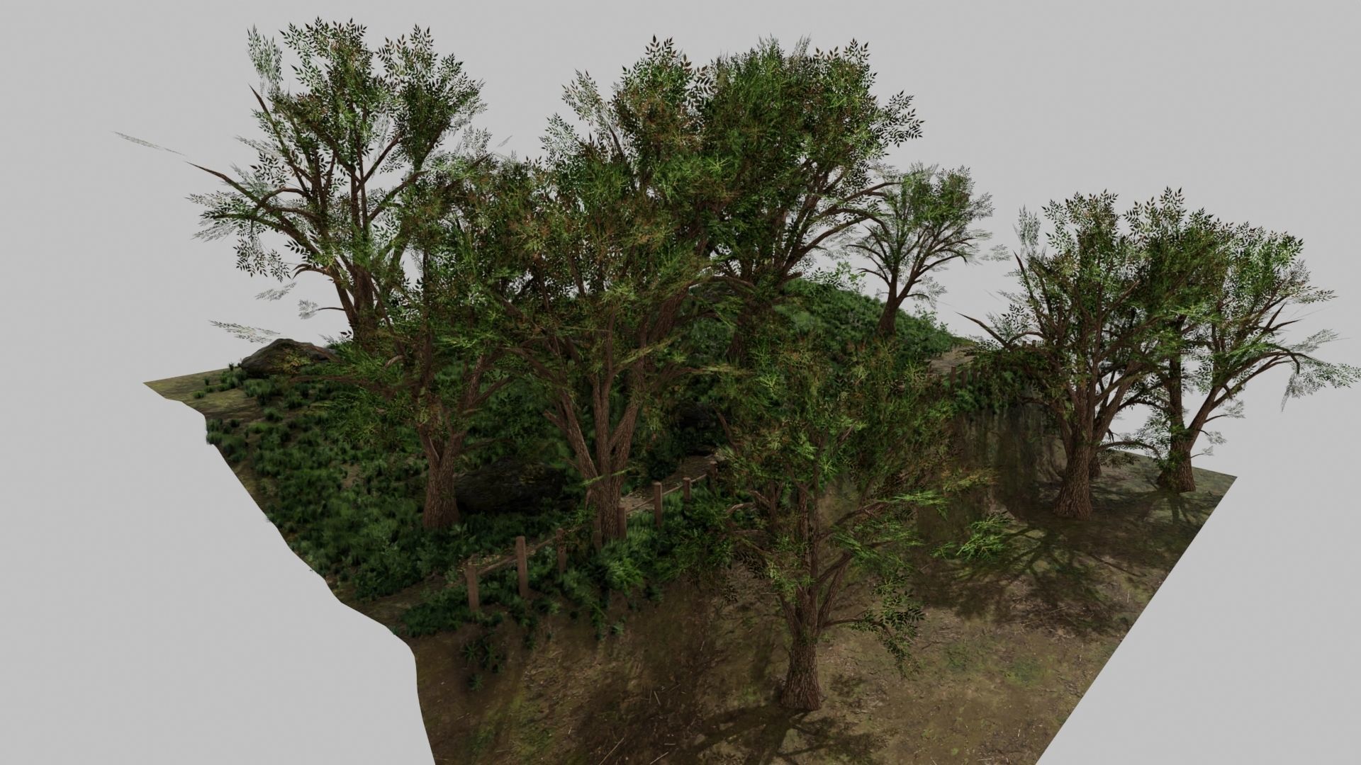 Forest path Scene 3D model_6