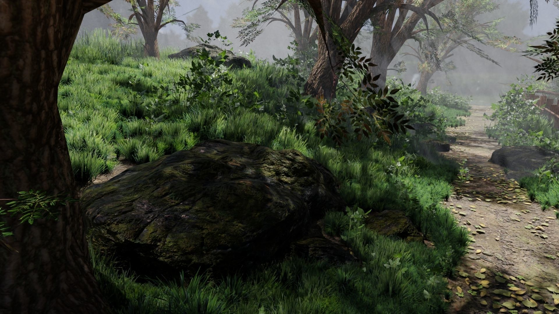 Forest path Scene 3D model_3