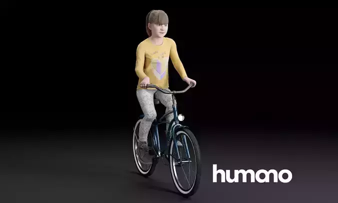 Humano Biking Girl 0707 3D model