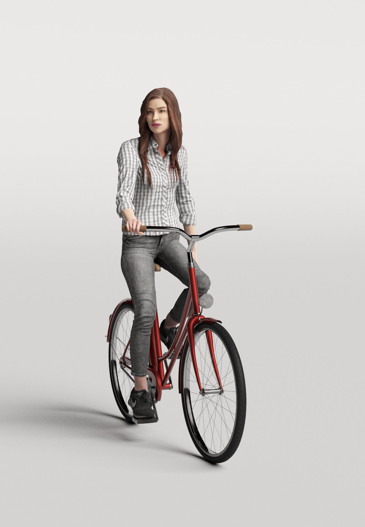 Humano Biking Woman 0708 3D model_2