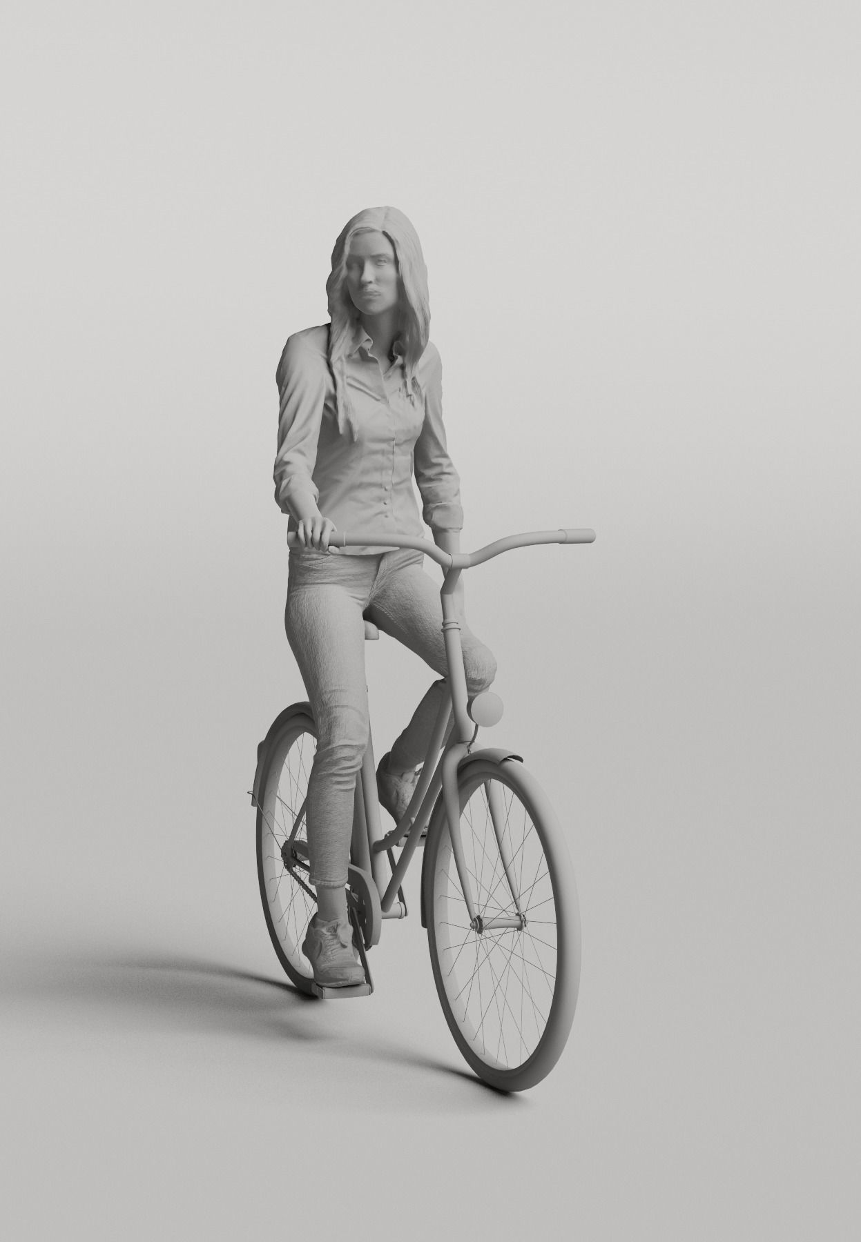 Humano Biking Woman 0708 3D model_4