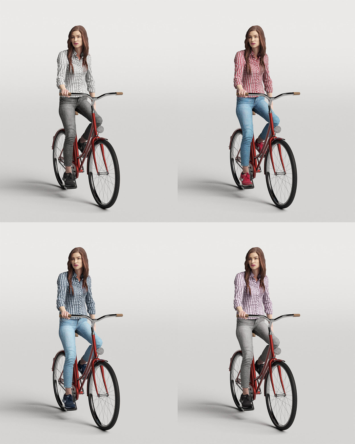 Humano Biking Woman 0708 3D model_5