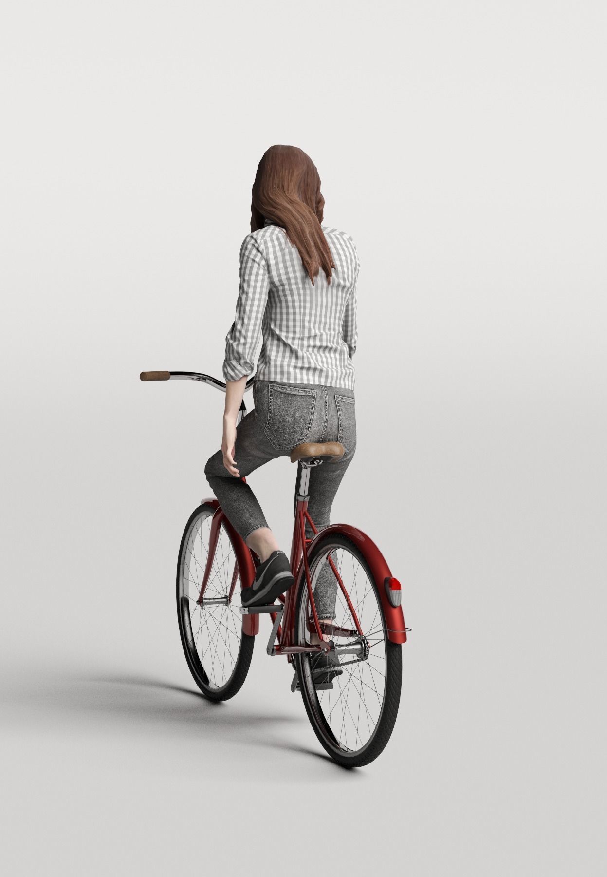 Humano Biking Woman 0708 3D model_3
