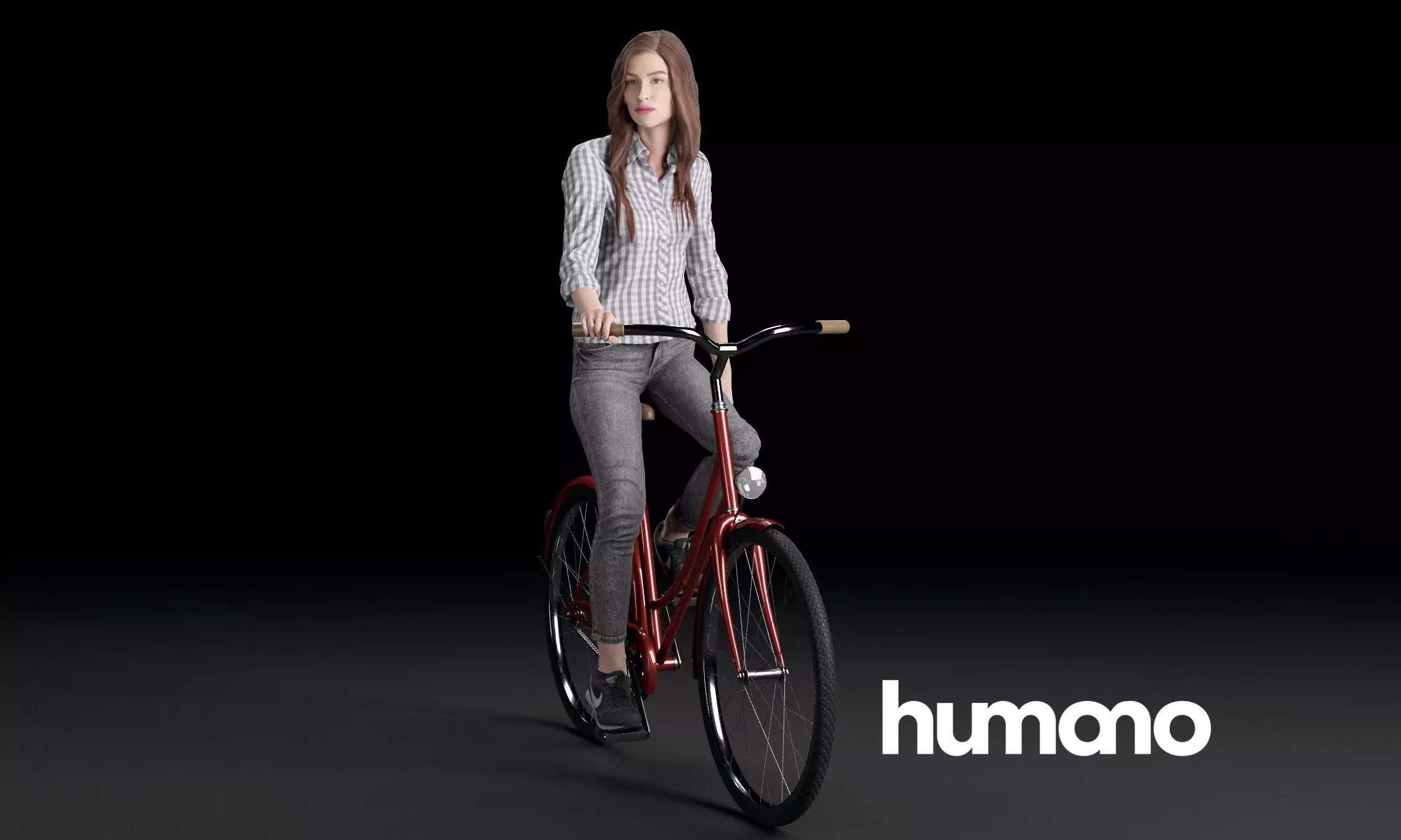 Humano Biking Woman 0708 3D model_0