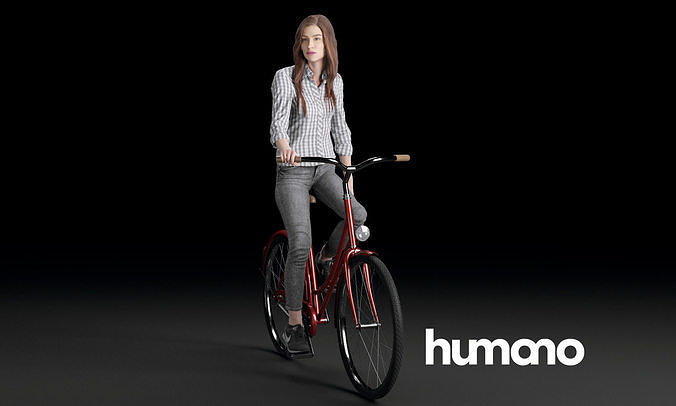 Humano Biking Woman 0708 3D model