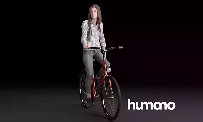Humano Biking Woman 0708 3D model