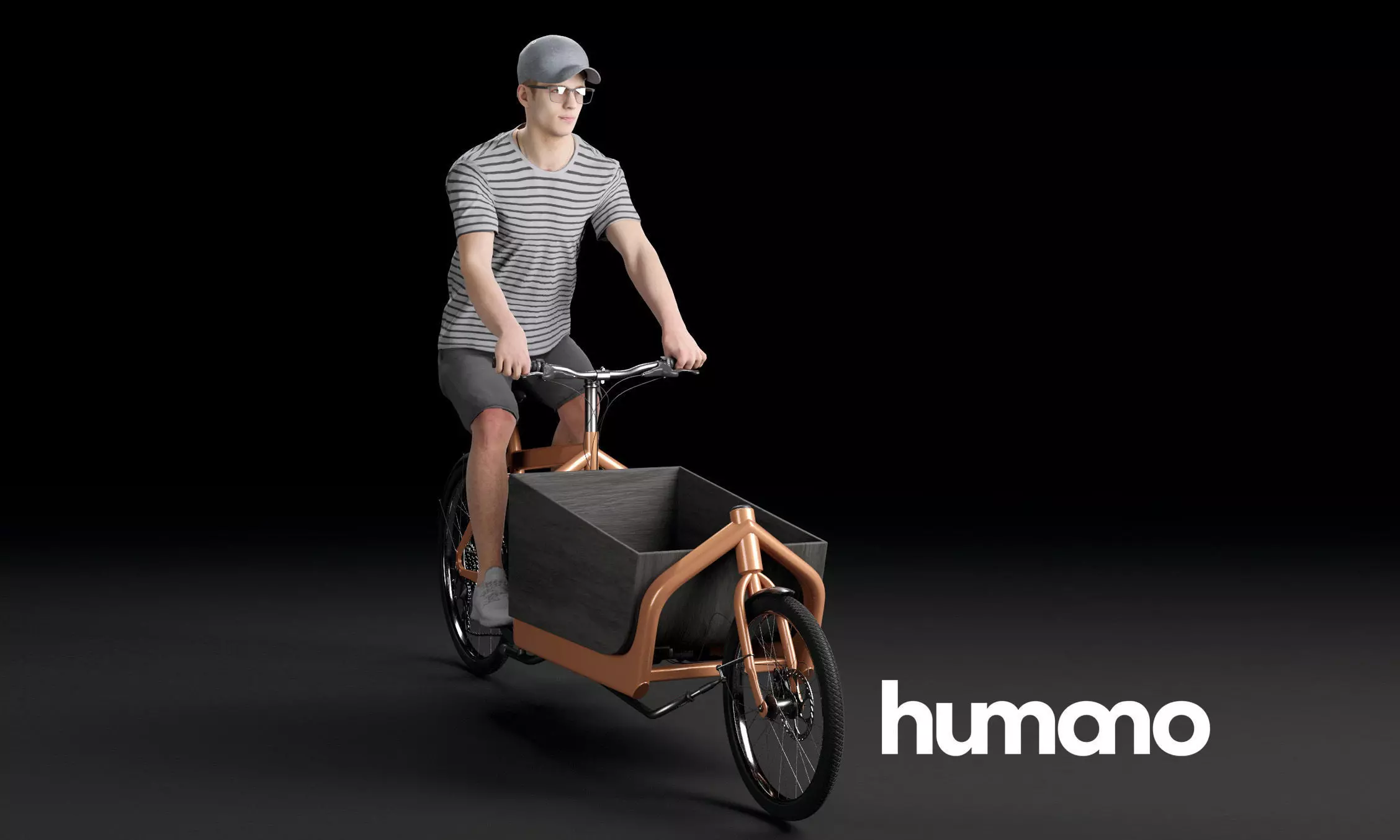 Humano Biking Woman 0709 3D model_0