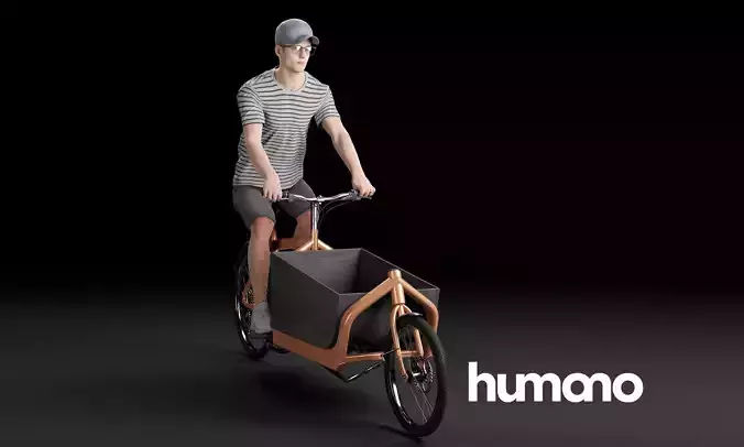 Humano Biking Woman 0709 3D model