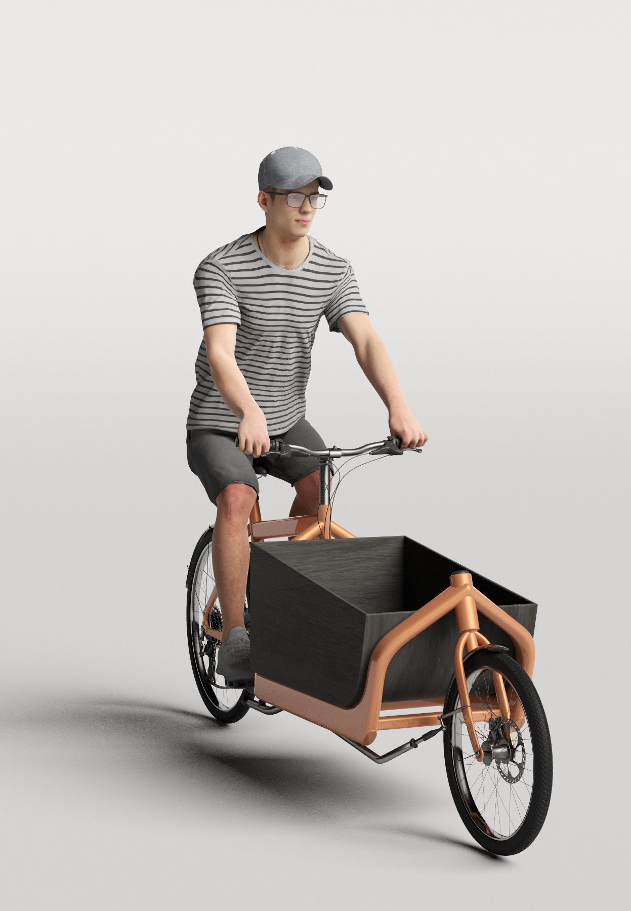 Humano Biking Woman 0709 3D model_2