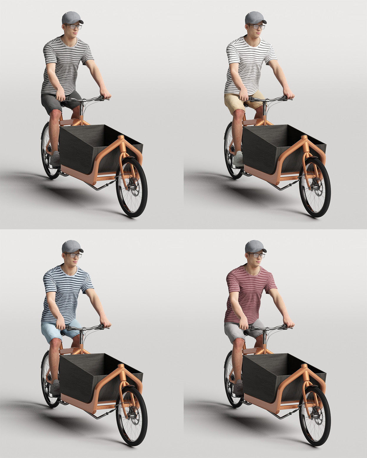 Humano Biking Woman 0709 3D model_5
