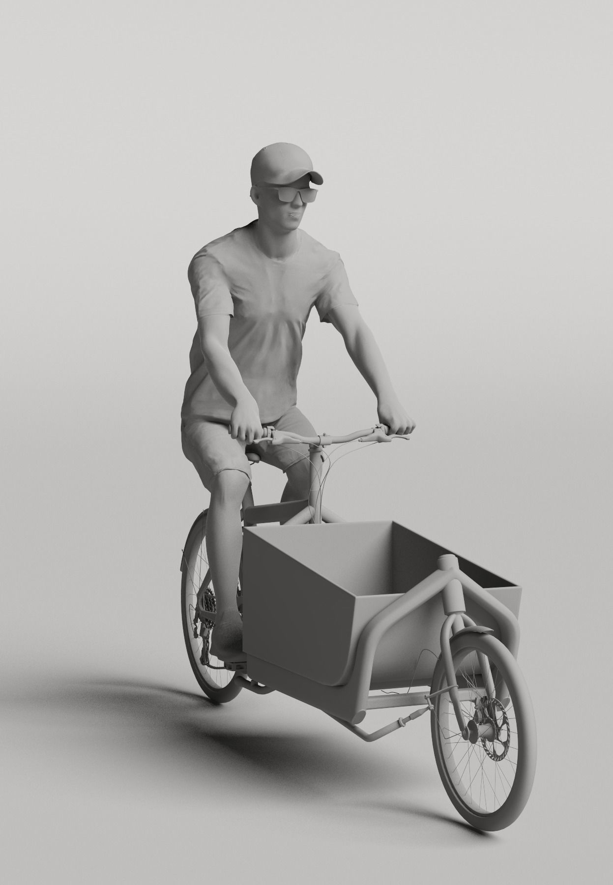 Humano Biking Woman 0709 3D model_4