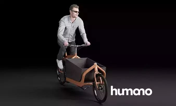 Humano Biking Woman 0710 3D model