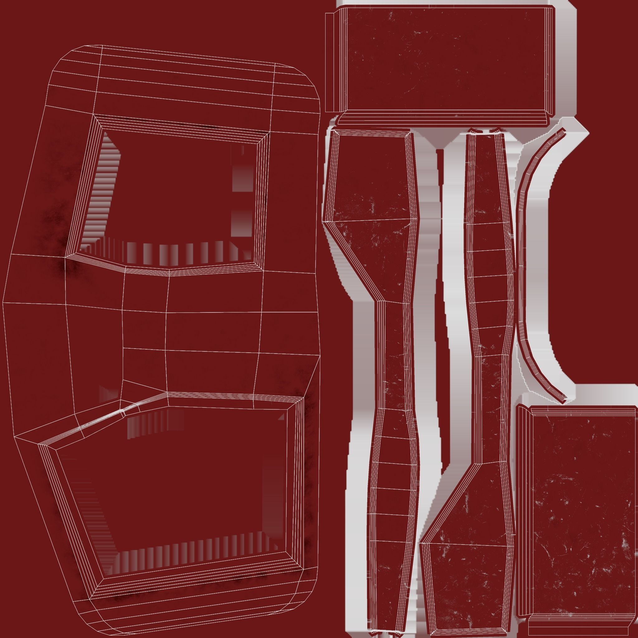 Realistic Cyberpunk Vending Machine Low-poly 3D model_11