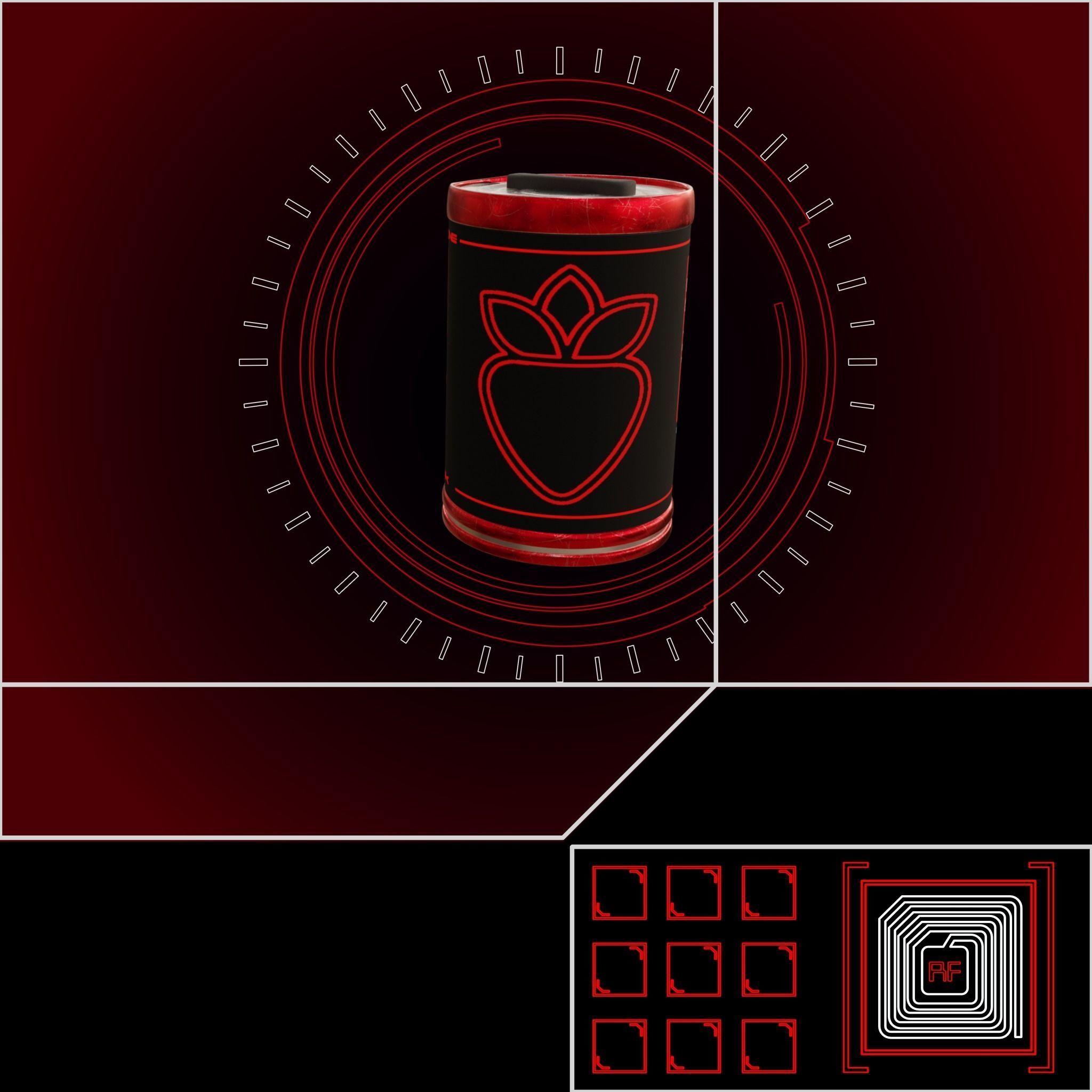 Realistic Cyberpunk Vending Machine Low-poly 3D model_9