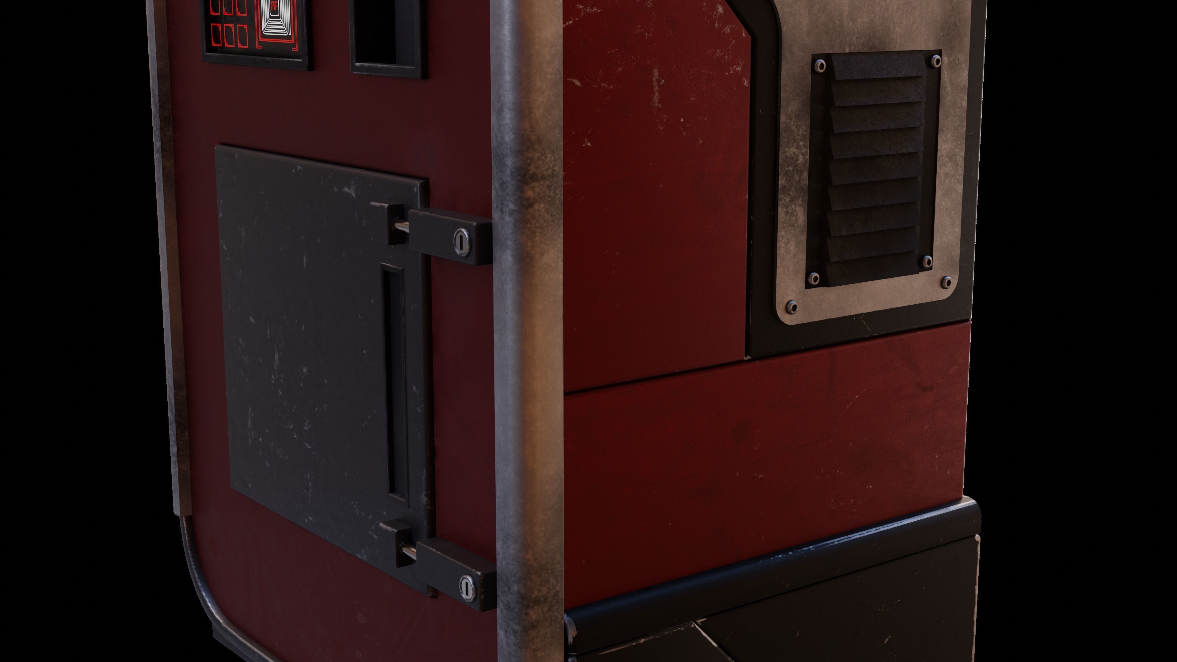 Realistic Cyberpunk Vending Machine Low-poly 3D model_5