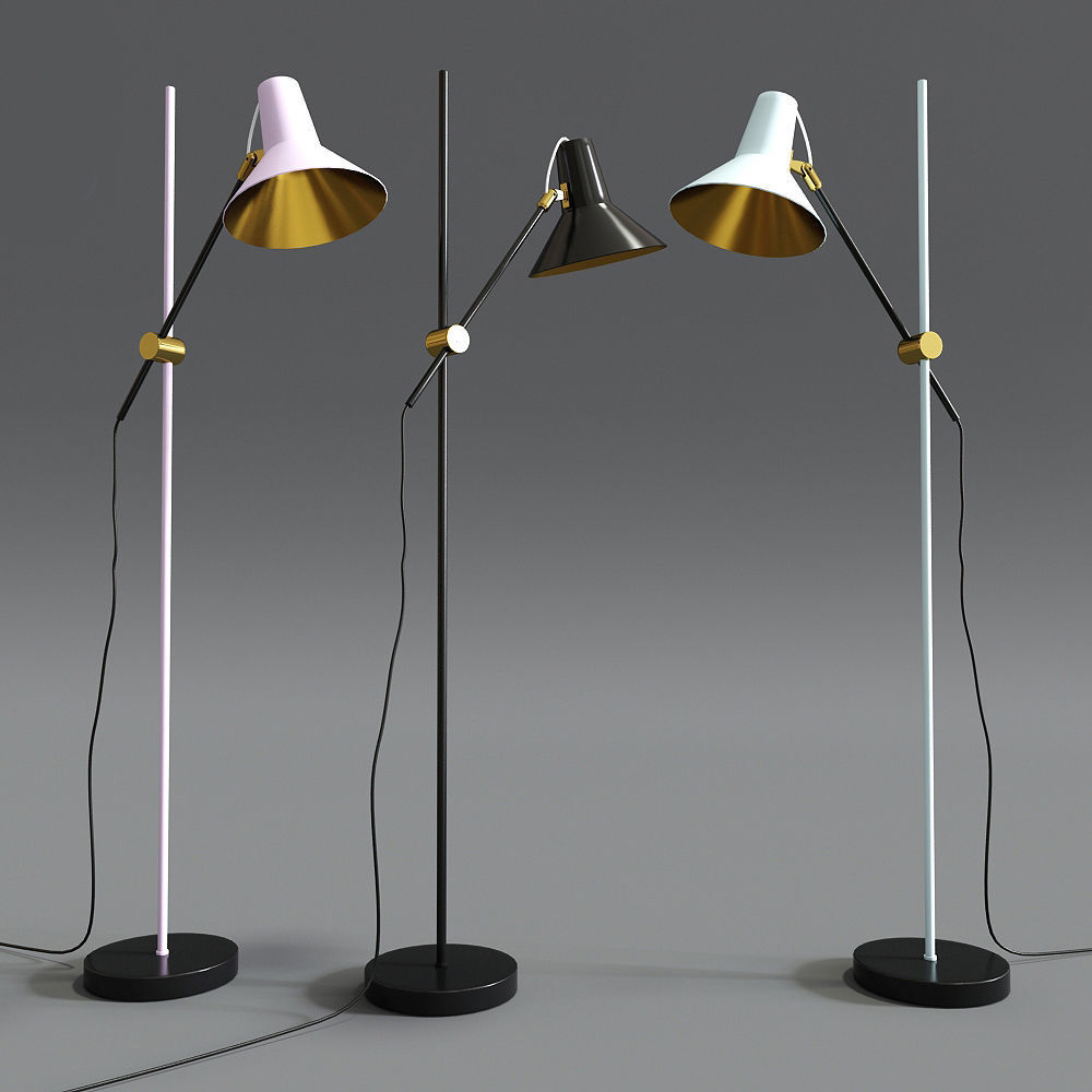 Ikea Vintage Industrial Floor Lamp 3D model_1