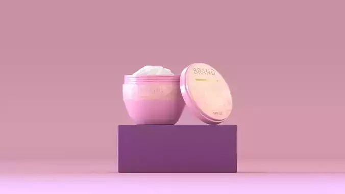 cream jar Cosmetic model