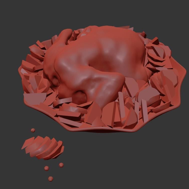 Chicken and Potatoes 3D model_3