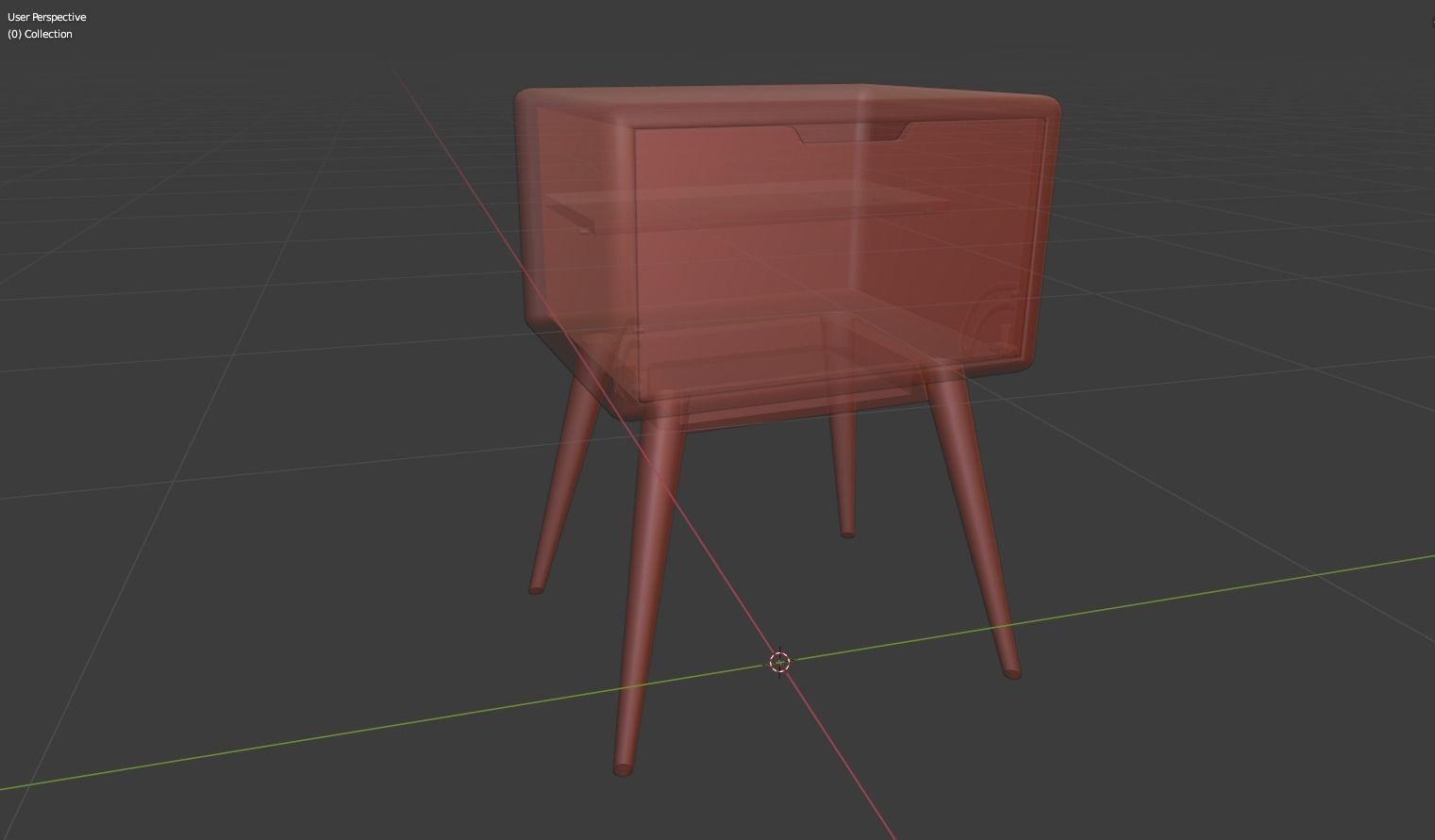 Bedside table 3D model_3