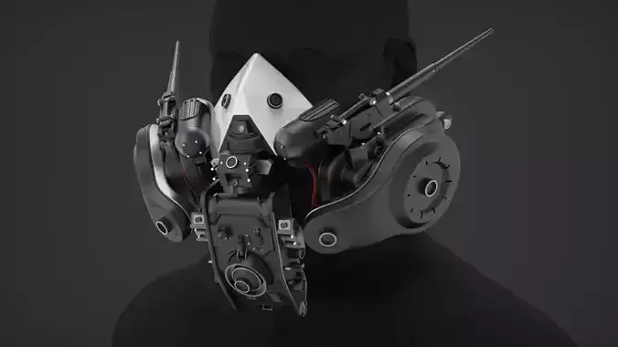 Cyberpunk Mask - Highpoly 3D model