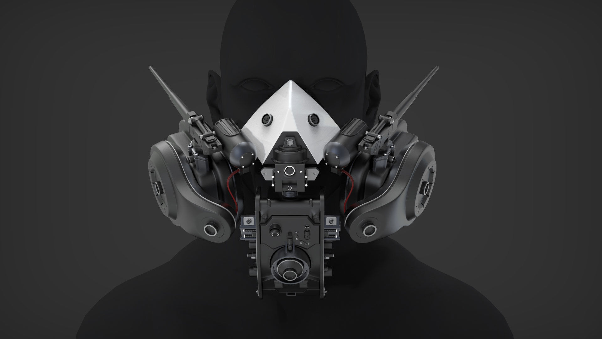 Cyberpunk Mask - Highpoly 3D model_2