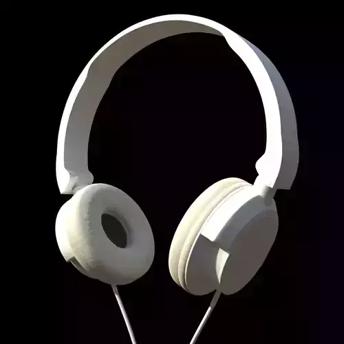 Generic White Headphones 3D model