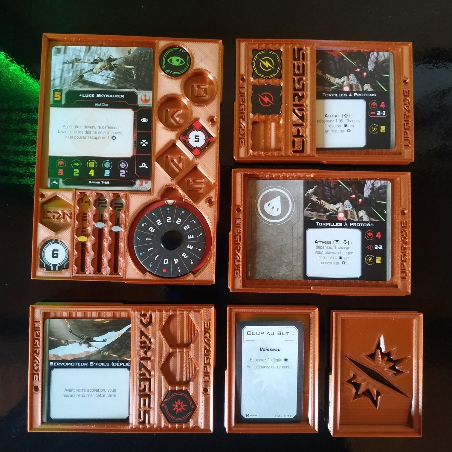 X-Wing 2nd Edition - modular dashboard 3D print model_1