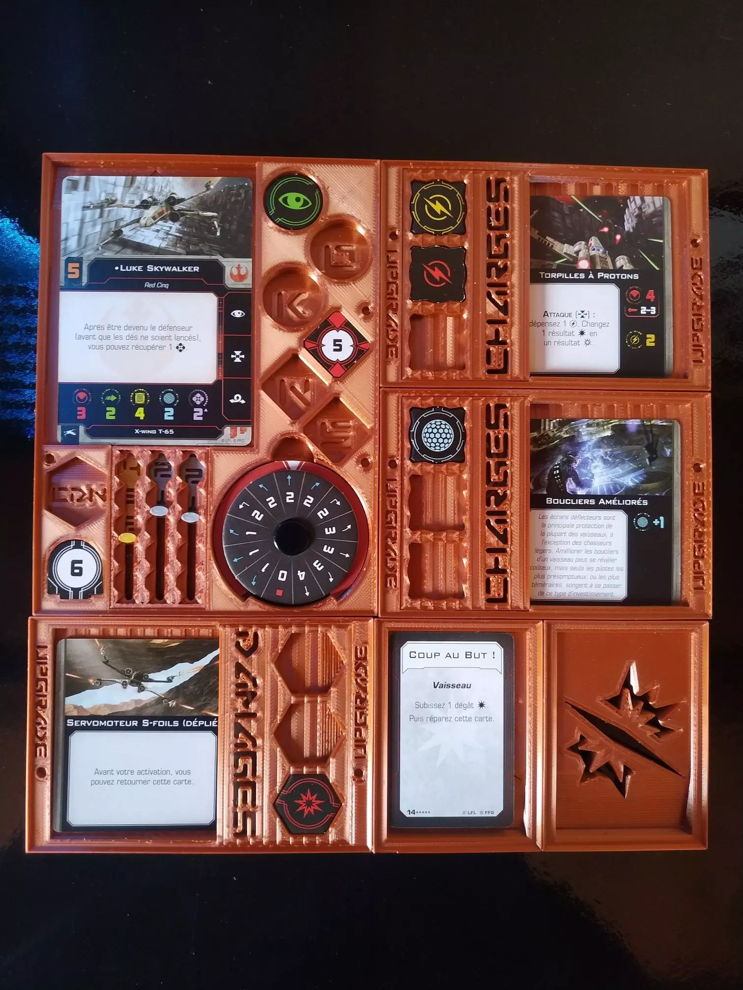 X-Wing 2nd Edition - modular dashboard 3D print model_0