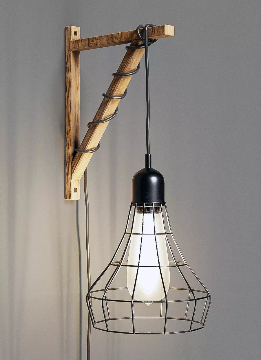 Suspended wall light 3D model