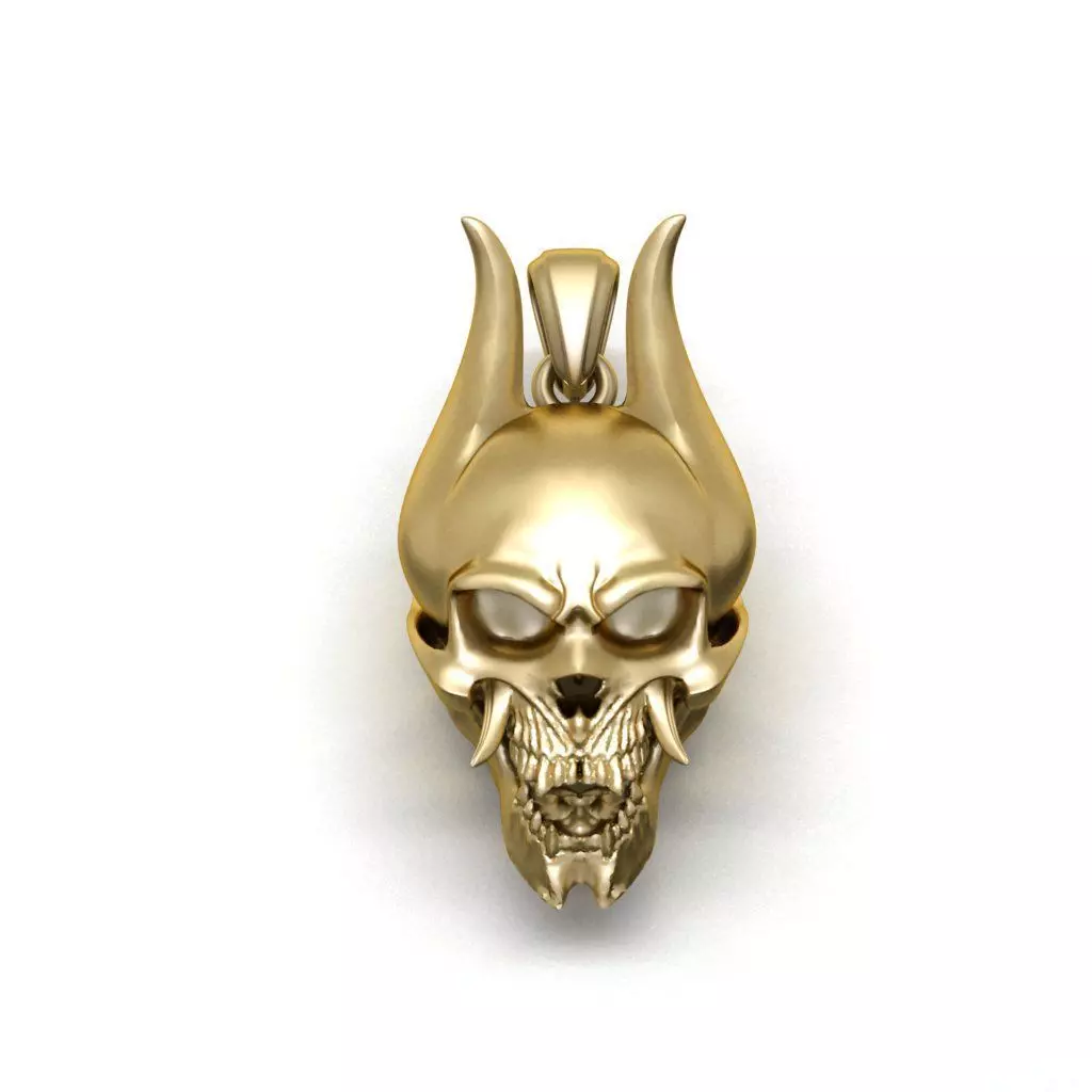 Skull - Pendant 3D print model_0