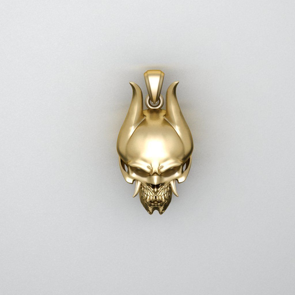 Skull - Pendant 3D print model_3