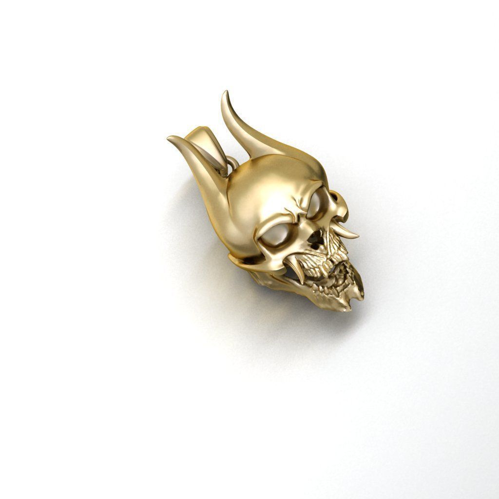 Skull - Pendant 3D print model_2
