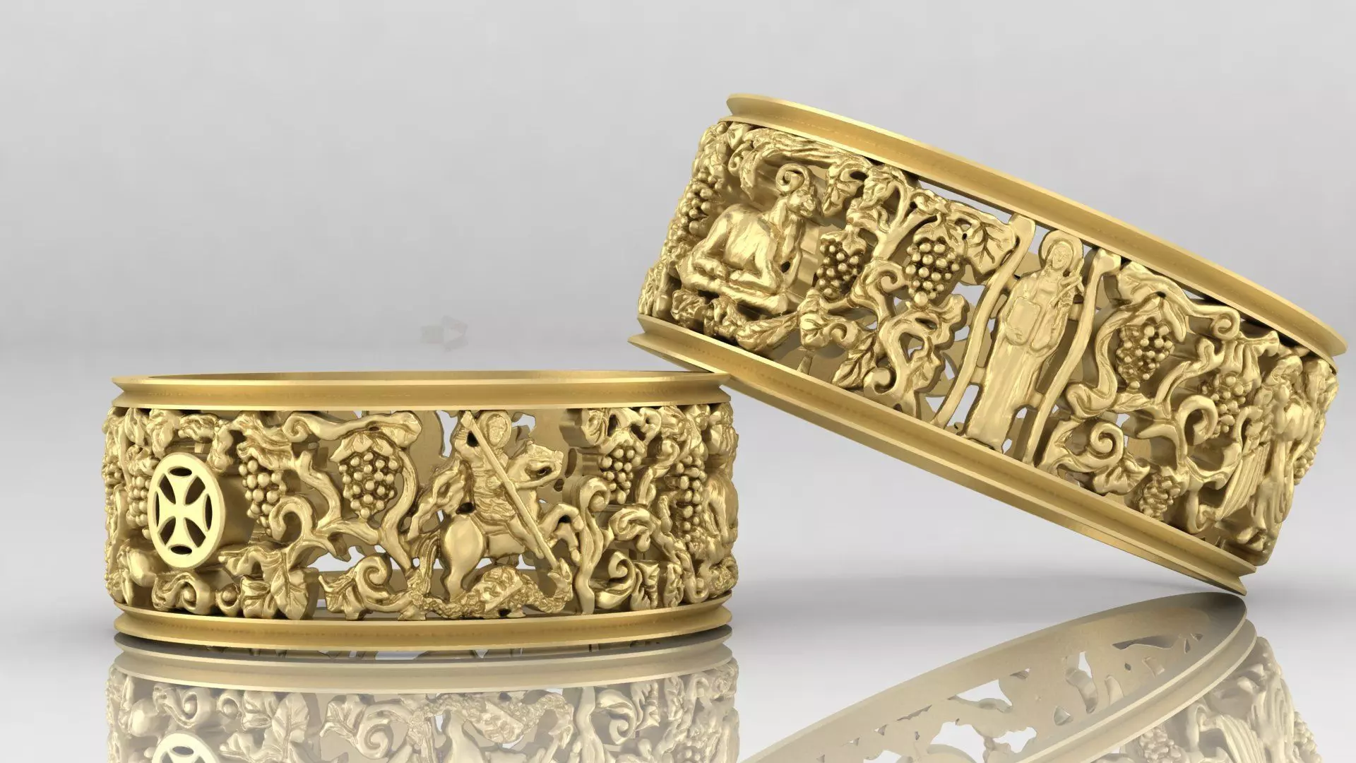 Georgian Rings 3D print model