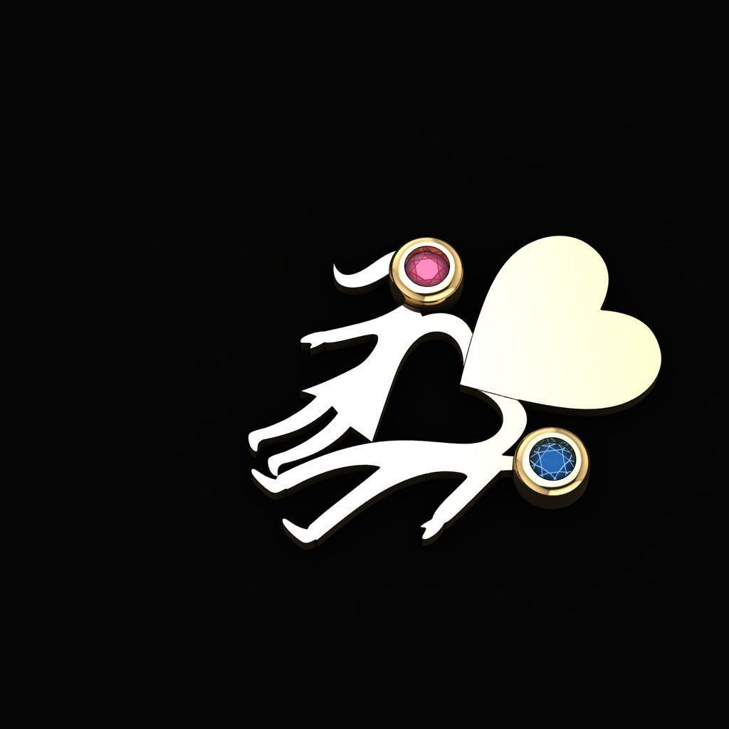 Love - Pendant 3D print model_4