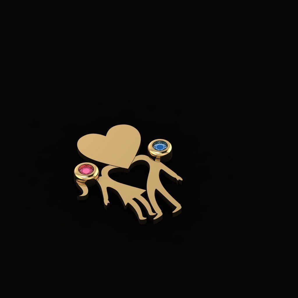 Love - Pendant 3D print model_2